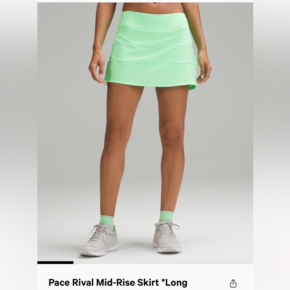 New BNWT Lululemon Pace Rival Mid Rise Skirt (Long)